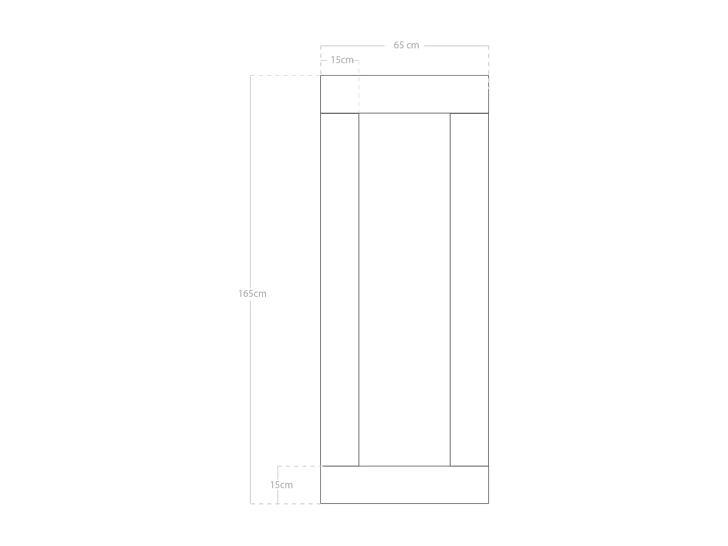 Espejo de madera maciza tono blanco de 165x65cm - IZAL - DECOWOOD