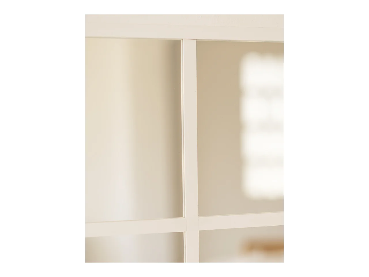 Espejo de madera color blanco de 90x90cm - LISBOA - DECOWOOD