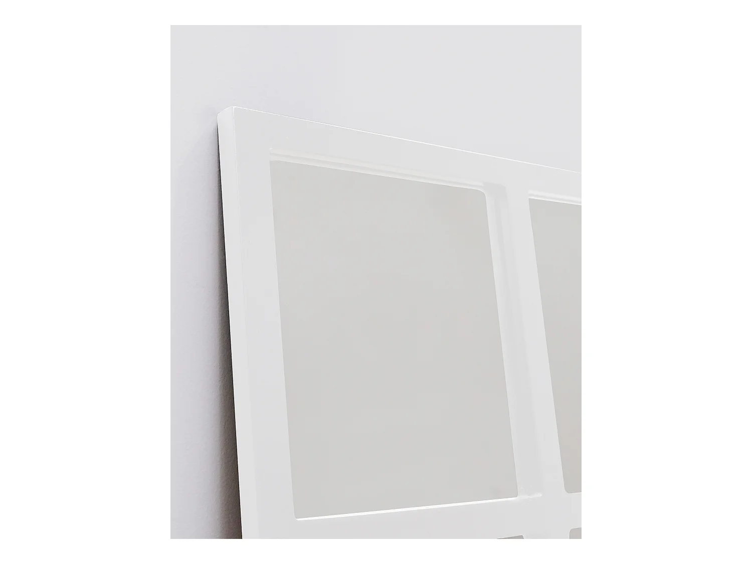 Espejo de madera color blanco de 90x90cm - LISBOA - DECOWOOD