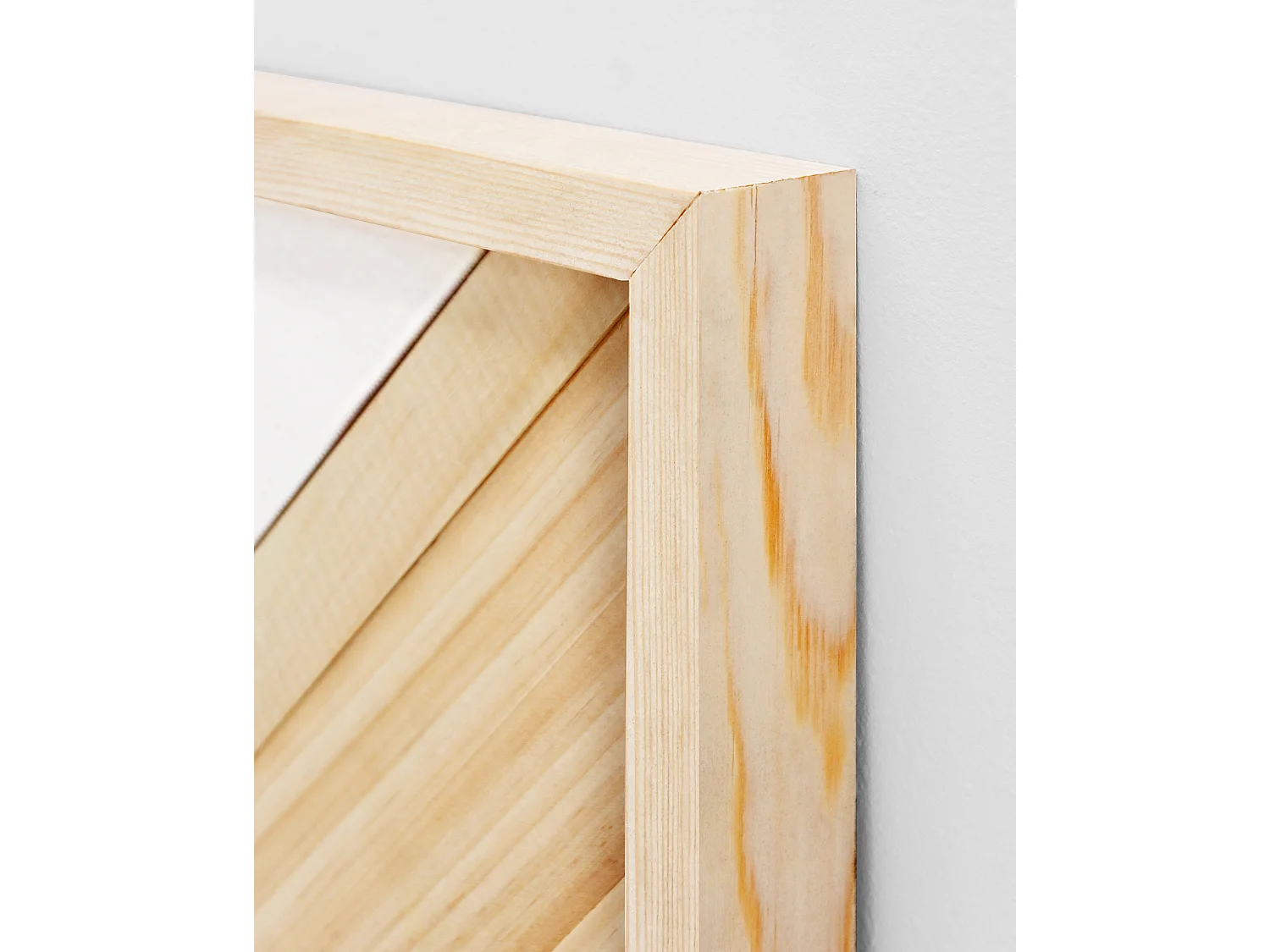 Espejo de madera maciza en tono natural y blanco de 163x84cm - ZAZOO - DECOWOOD