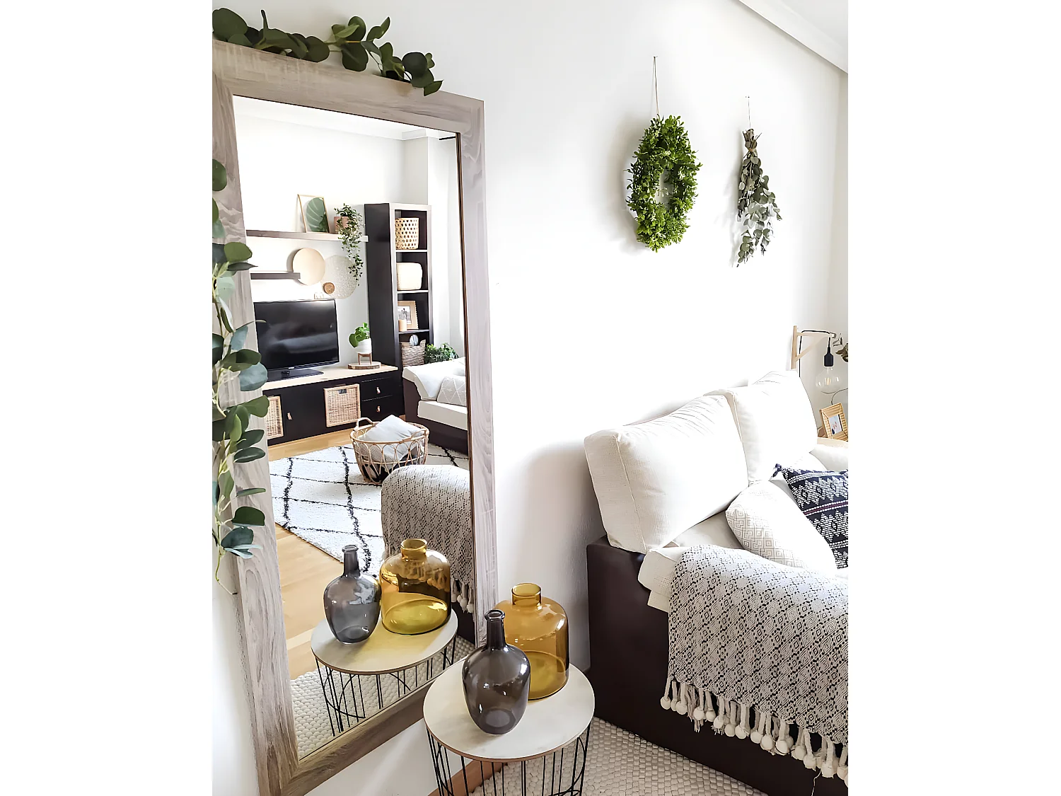 Miroir en bois 60x80cm