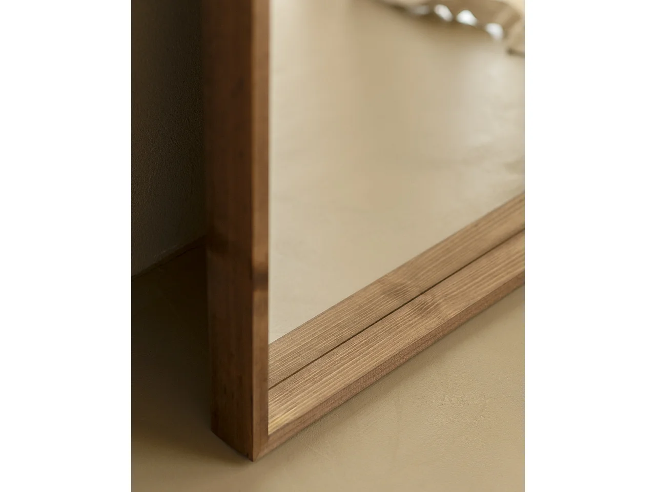 Espejo de madera maciza tono roble oscuro de 160x60cm - WALLS - DECOWOOD