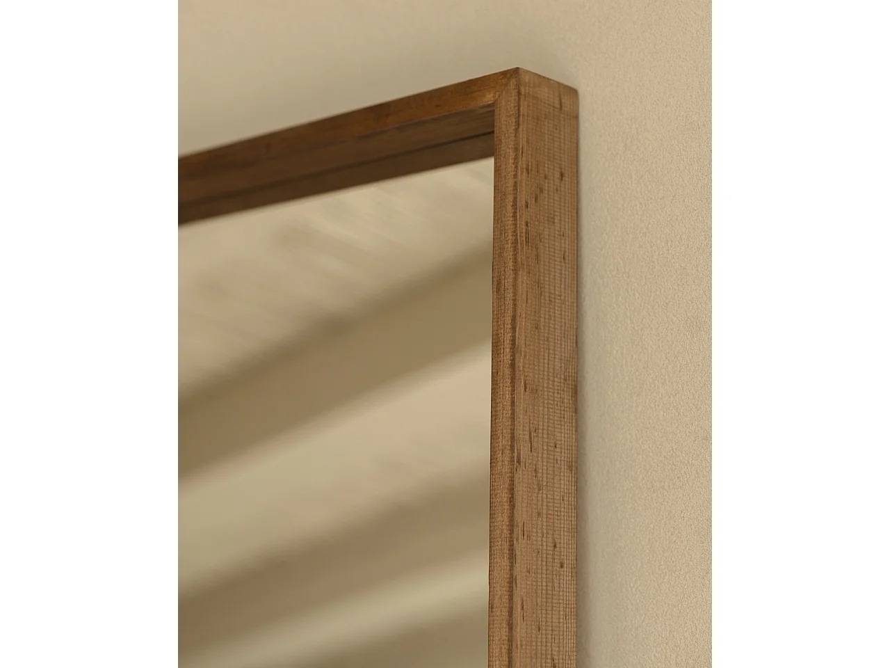 Espejo de madera maciza tono roble oscuro de 160x60cm - WALLS - DECOWOOD