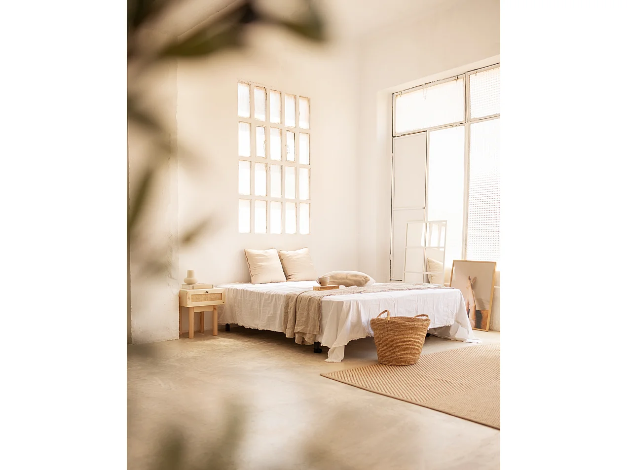 Miroir de fenêtre de couleur blanc 60x90cm