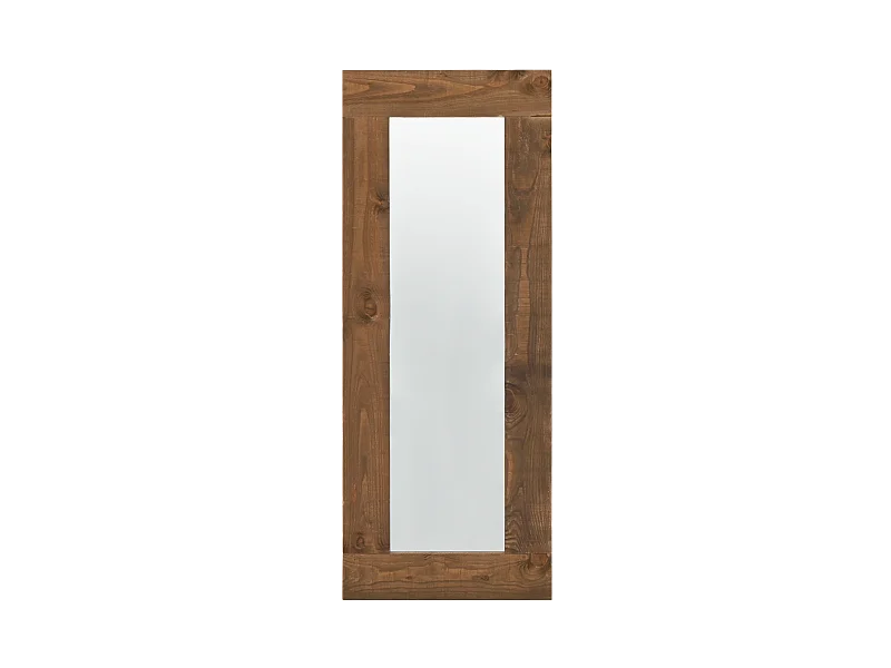 Espejo de madera maciza tono roble oscuro de 165x65cm - IZAL - DECOWOOD
