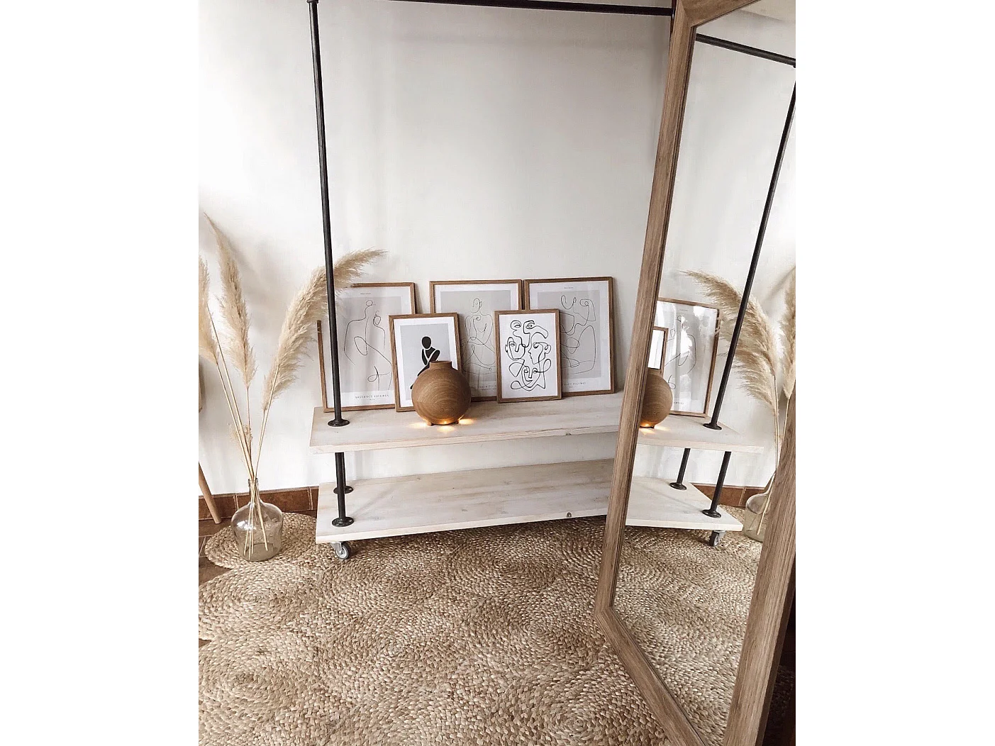 Miroir en bois 60x80cm