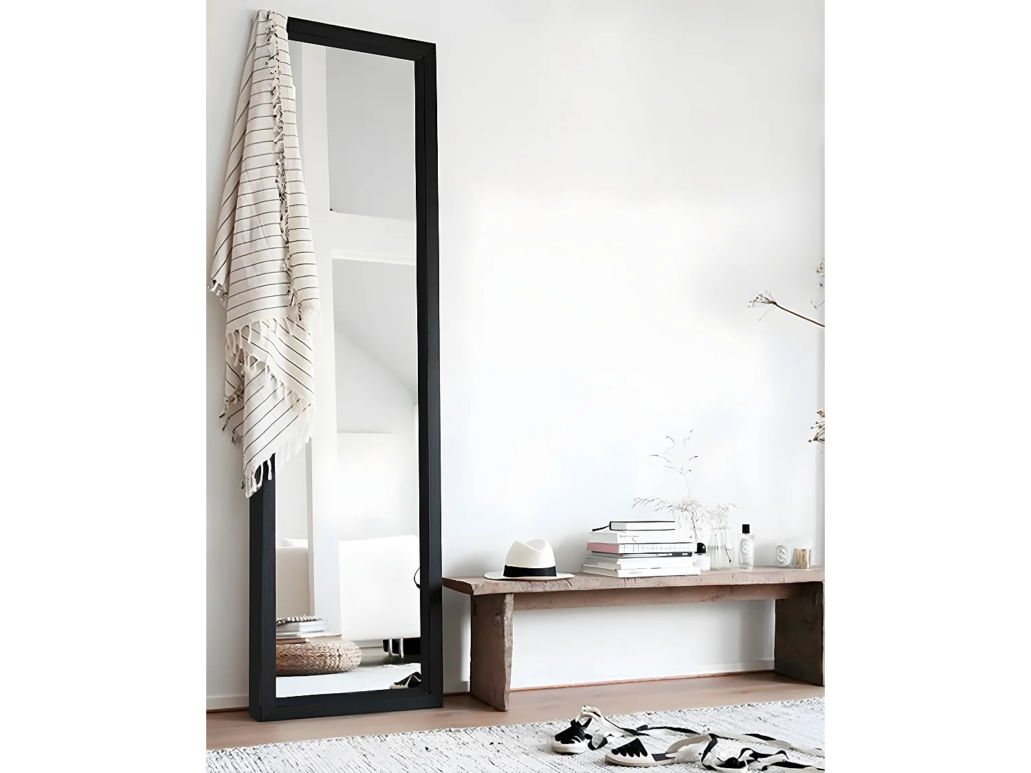 Espejo de madera color negro de 59x79cm - NÜI BOLD - DECOWOOD