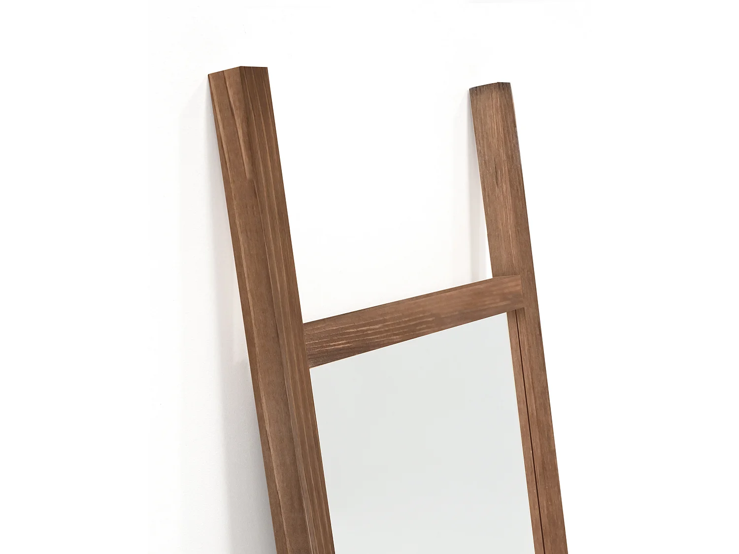 Espejo de madera maciza tono roble oscuro de 45x180cm - STAIRS - DECOWOOD