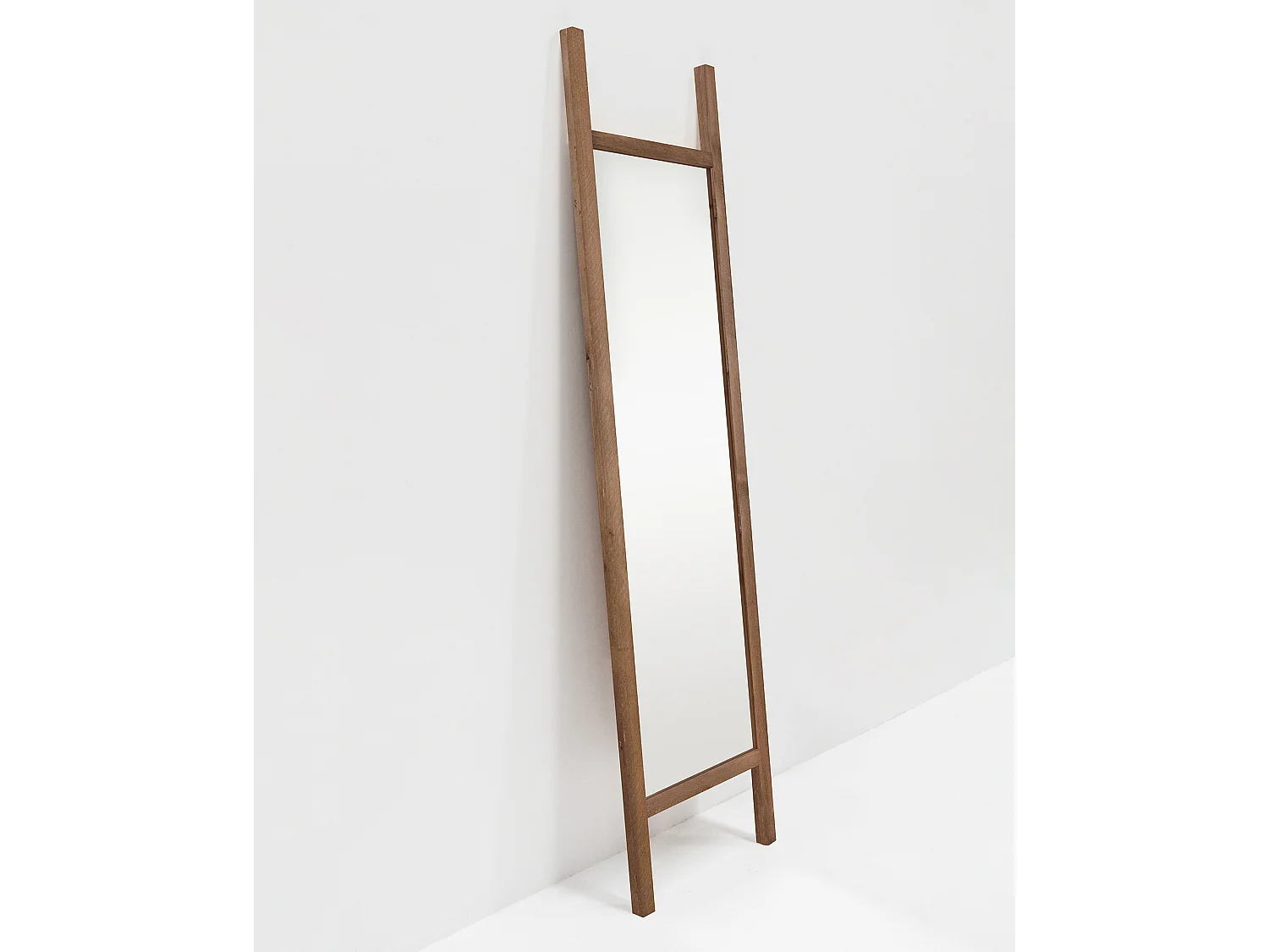 Espejo de madera maciza tono roble oscuro de 45x180cm - STAIRS - DECOWOOD