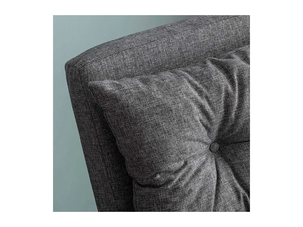 Sillón-Cama – 175 cm x 60 cm – Gris Claro – Metal y Tela de Lino