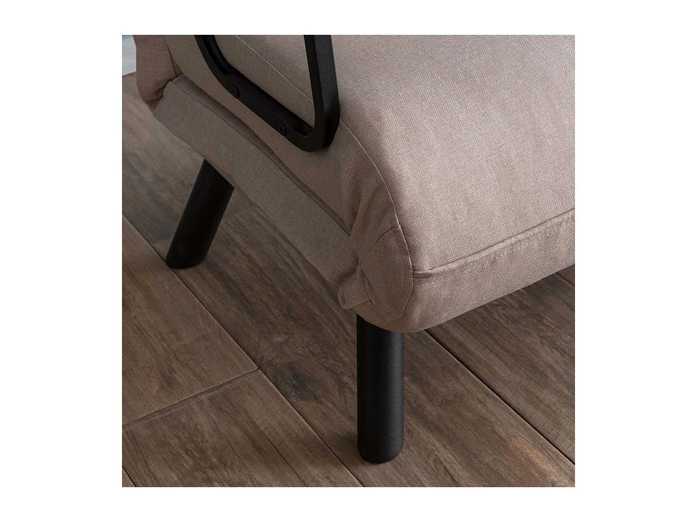 Sillón-cama – 175 cm / 60 cm / 41 cm – Crema – Metal