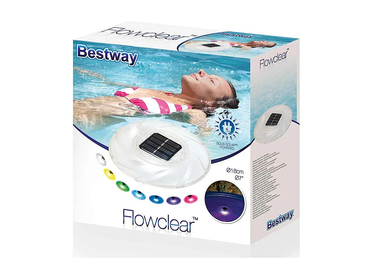 Lâmpada solar flutuante LED multicolor para jardim e pátio