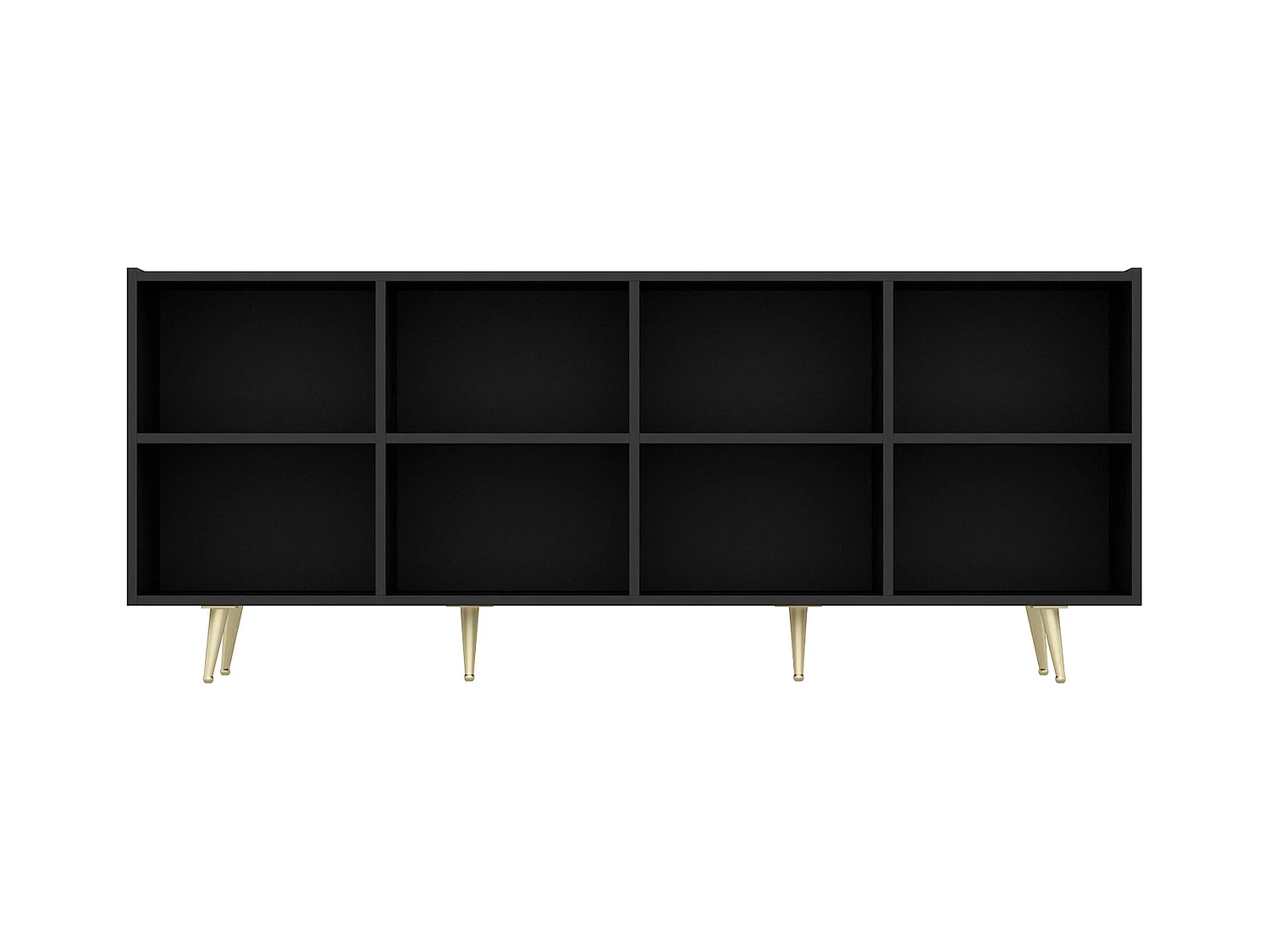 Aparador con 4 puertas de MDF - Negro y dorado - MOLYA de Pascal MORABITO