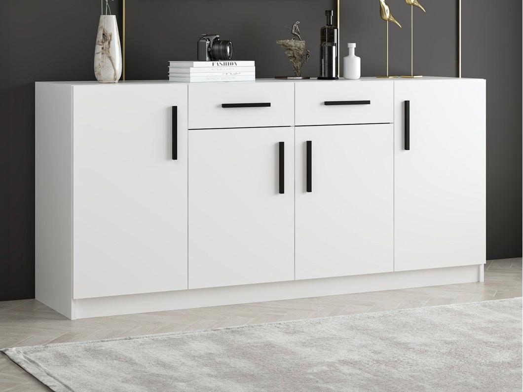 Sideboard mit 4 Türen & 2 Schubladen - Weiß - MEROLIA