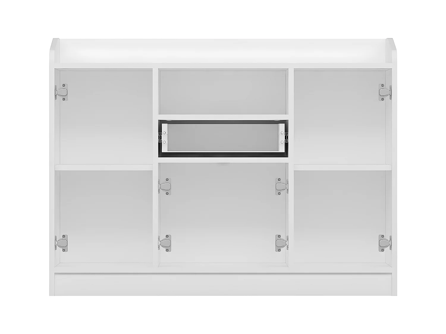 Aparador de cocina con 4 puertas, 1 cajón y 1 estante - Blanco - MIZOTA