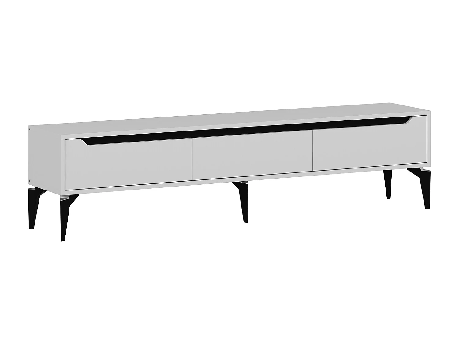 Tv-meubel met 3 deurtjes - Wit - MINALYA