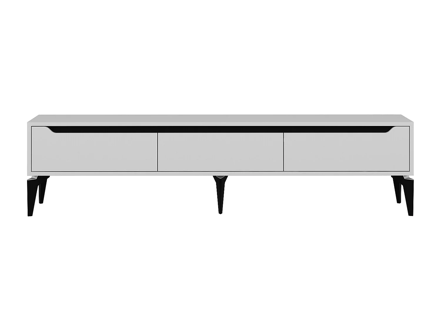 TV-Möbel mit 3 Türen - Weiß - MINALYA