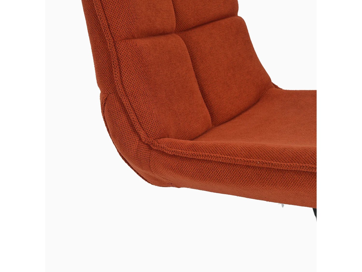Fauteuil rembourré tissu rouge orange pivotant DEWSBURY TERRACOTTA