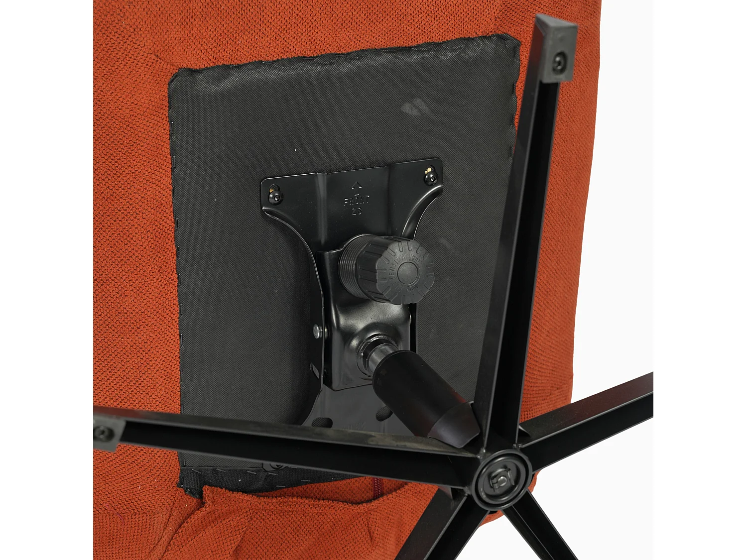 Fauteuil rembourré tissu rouge orange pivotant DEWSBURY TERRACOTTA