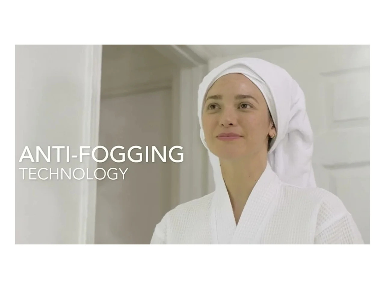 Beschlagfreier Badezimmerspiegel mit LED-Beleuchtung und Goldrahmen 80x60x4cm