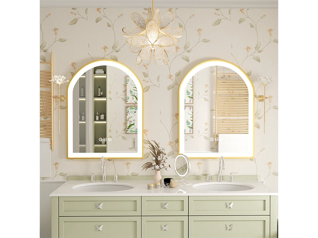 LED Badspiegel 60x90cm mit Beleuchtung Wandspiegel Lichtspiegel 3 Farben einstellbar 60x90x4cm