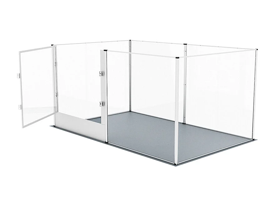 Enclos chien exterieur interieur grande taille parc en métal pour chien chiot lapin 190x63x80cm