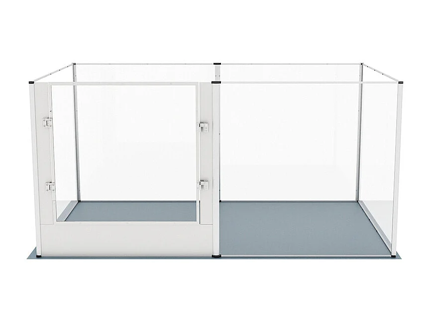 Enclos chien exterieur interieur grande taille parc en métal pour chien chiot lapin 190x63x80cm