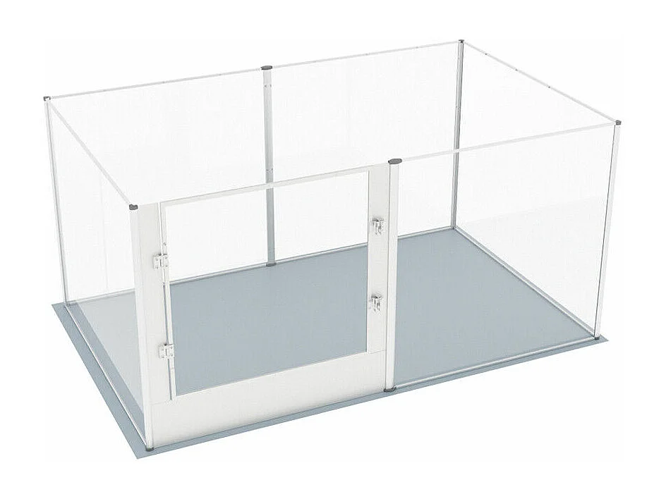 Enclos chien exterieur interieur grande taille parc en métal pour chien chiot lapin 190x63x80cm