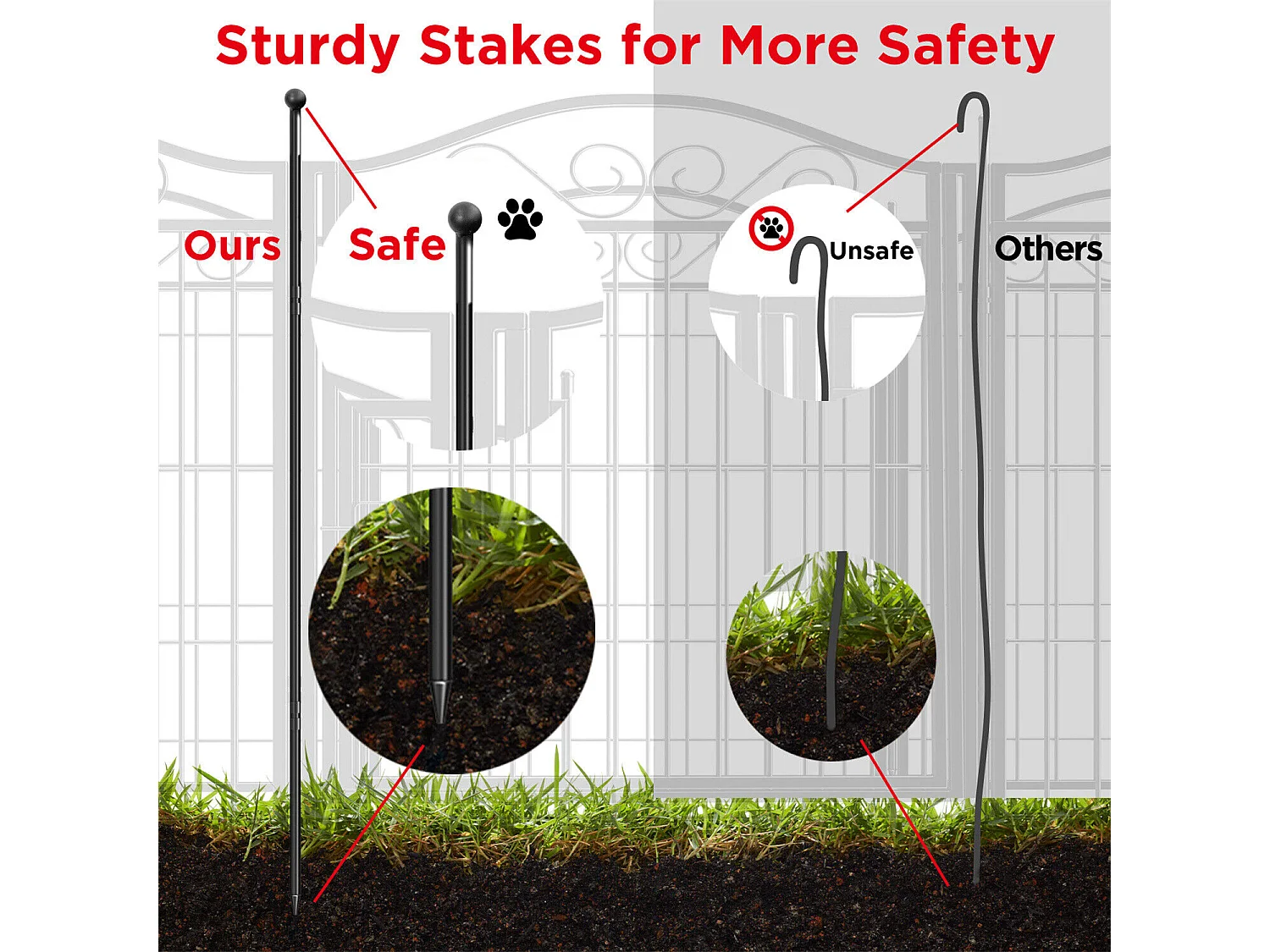 Enclos chien exterieur interieur grande taille parc en métal pour chien chiot lapin 190x63x80cm