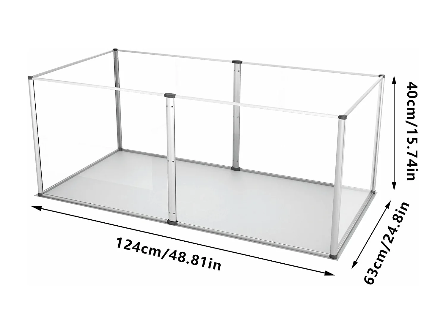 Enclos lapin intérieur parc pour petits animaux rongeur chiot cochon d'inde 6 panneaux 124x63x40cm