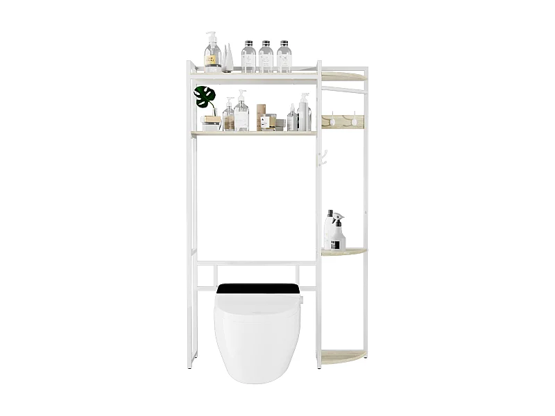 Meuble de rangement au-dessus de toilette étagère de toilettes salle de bain 102x30x170cm 102.1x30x170