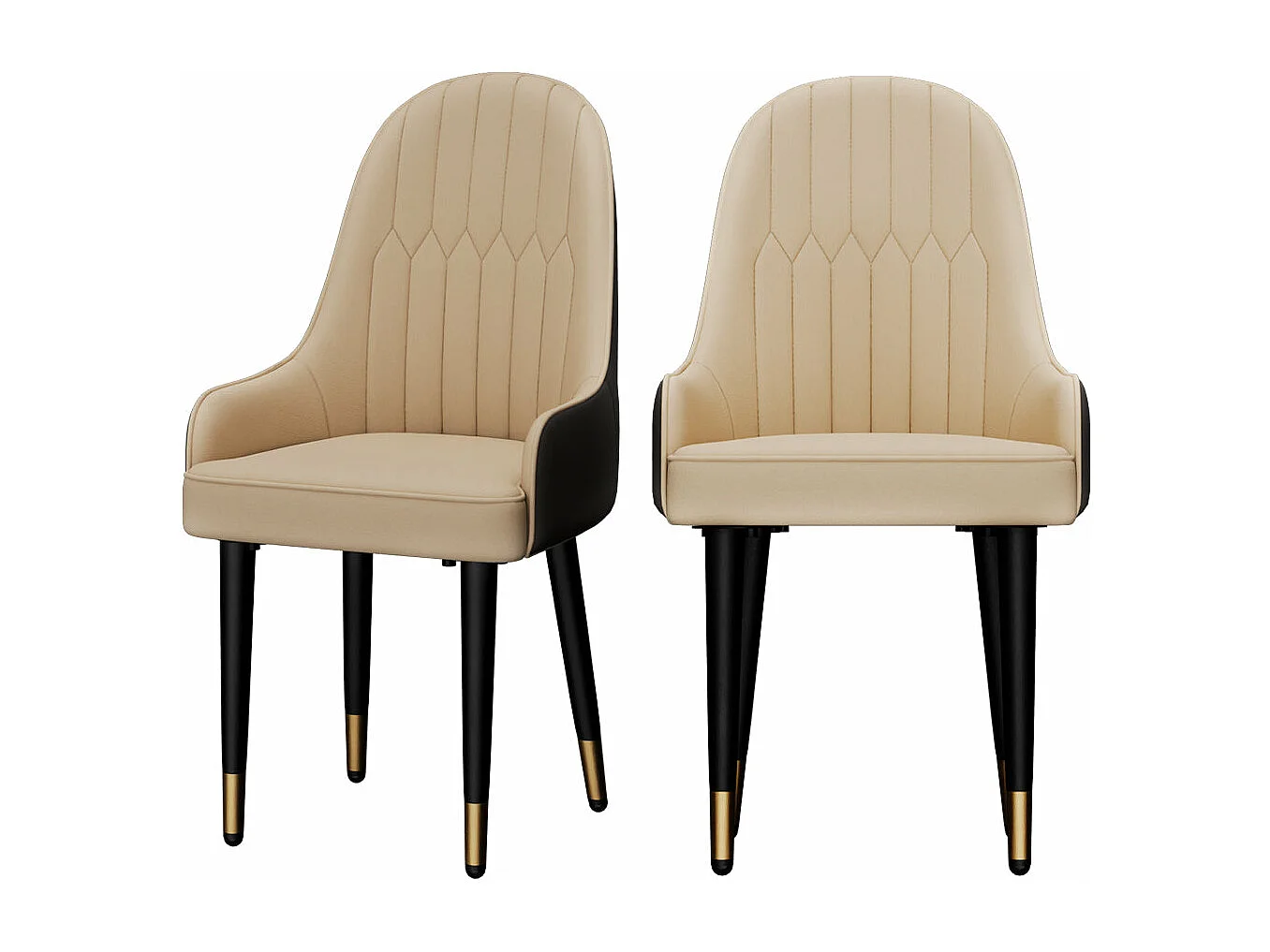 Sillas de comedor juego de 2 sillas de cocina cómodas sillones de mesa de comedor en cuero 52x49x90cm