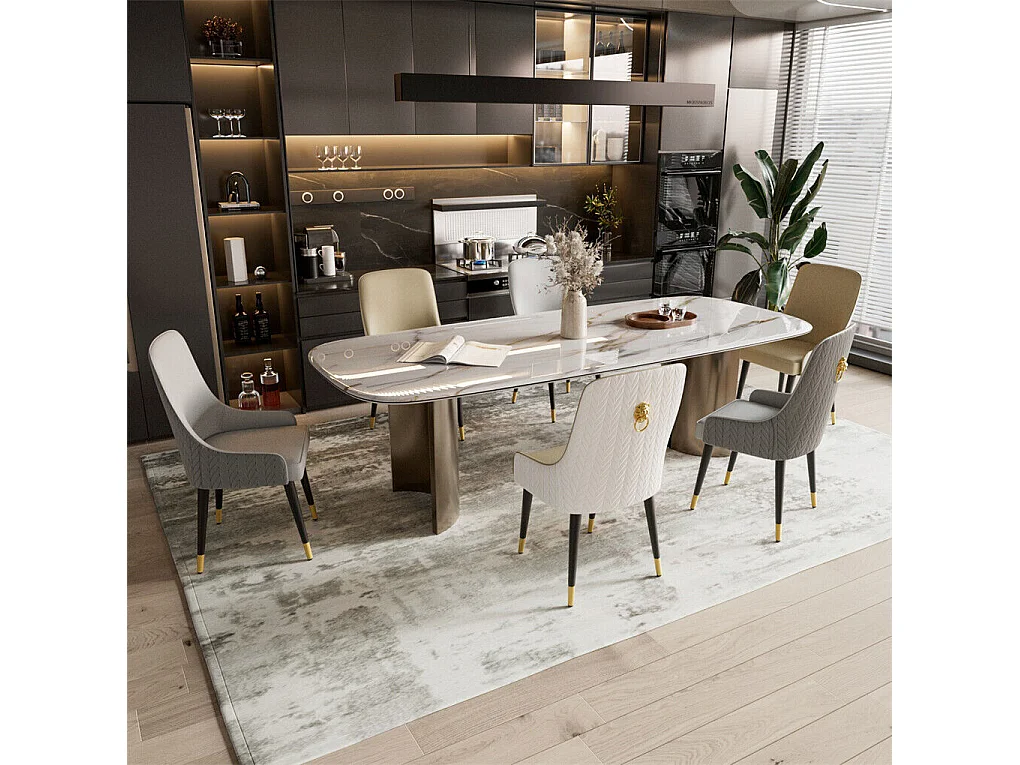 Lot de 2 Chaises Salle à Manger Chaise de Cuisine en Cuir,Capacité de Charge 150kg, 43.5x43.5x90cm