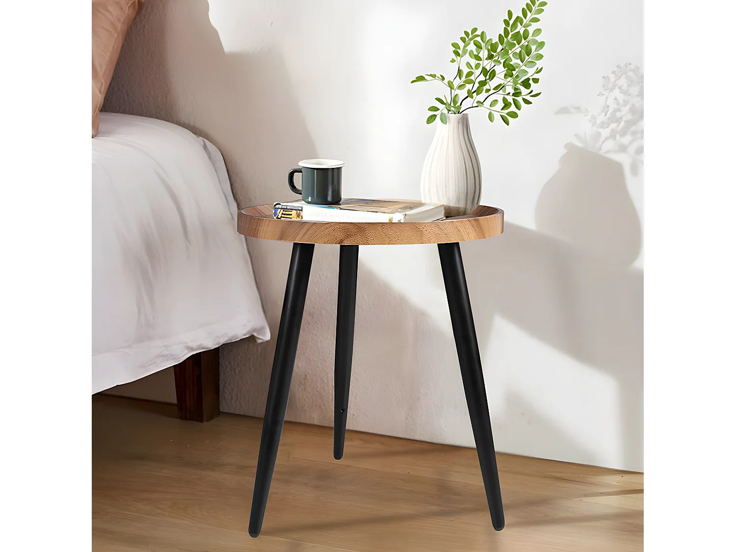 Lot de 2 Table Basse Gigogne Salon en Bois Vintage Tables Basses Gigognes