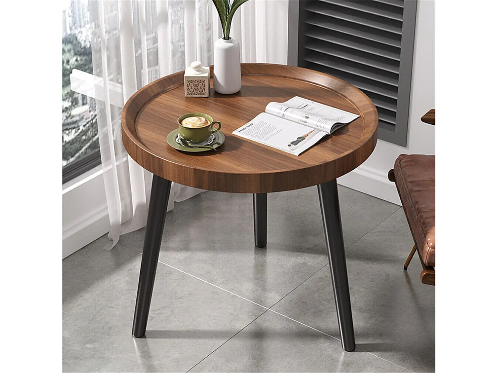 Lot de 2 Table Basse Gigogne Salon en Bois Vintage Tables Basses Gigognes