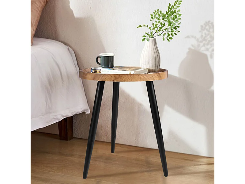 Lot de 2 Table Basse Gigogne Salon en Bois Vintage Tables Basses Gigognes