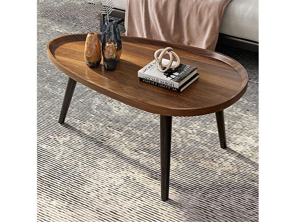 Lot de 2 Table Basse Gigogne Salon en Bois Vintage Tables Basses Gigognes