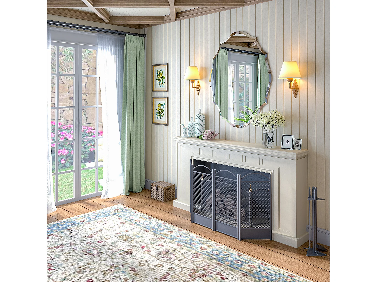 Grand miroir mural décoration grande miroir ovale deco pour chambre miroir hd à suspendre 56x71cm