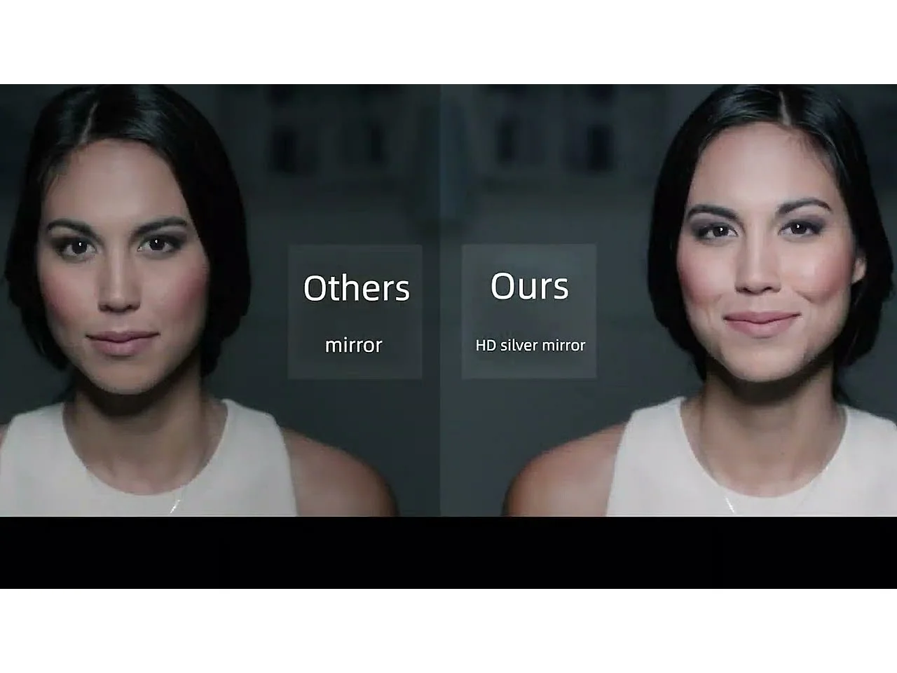 Miroir mural moderne miroir design vertical ou horizontal 66x96cm