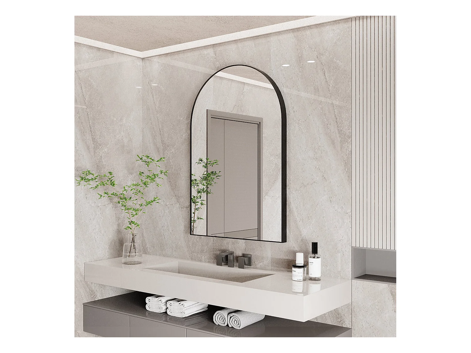 Moderner Wandspiegel, vertikaler oder horizontaler Designspiegel 66x96cm