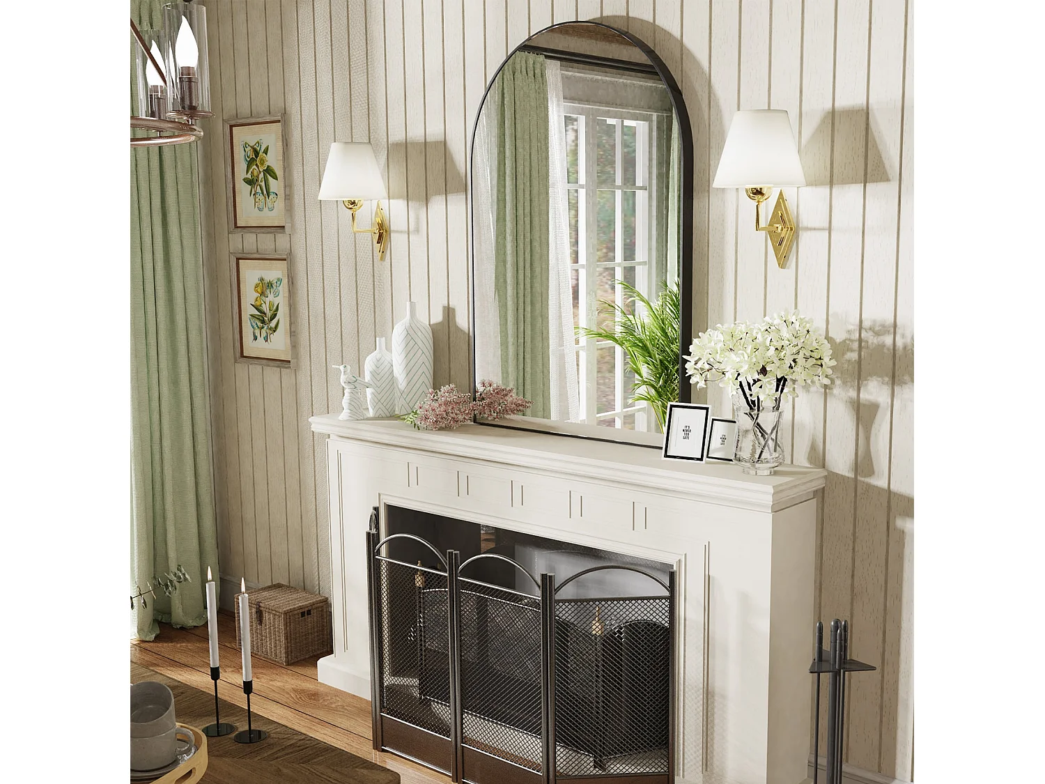 Miroir mural moderne miroir design vertical ou horizontal 66x96cm