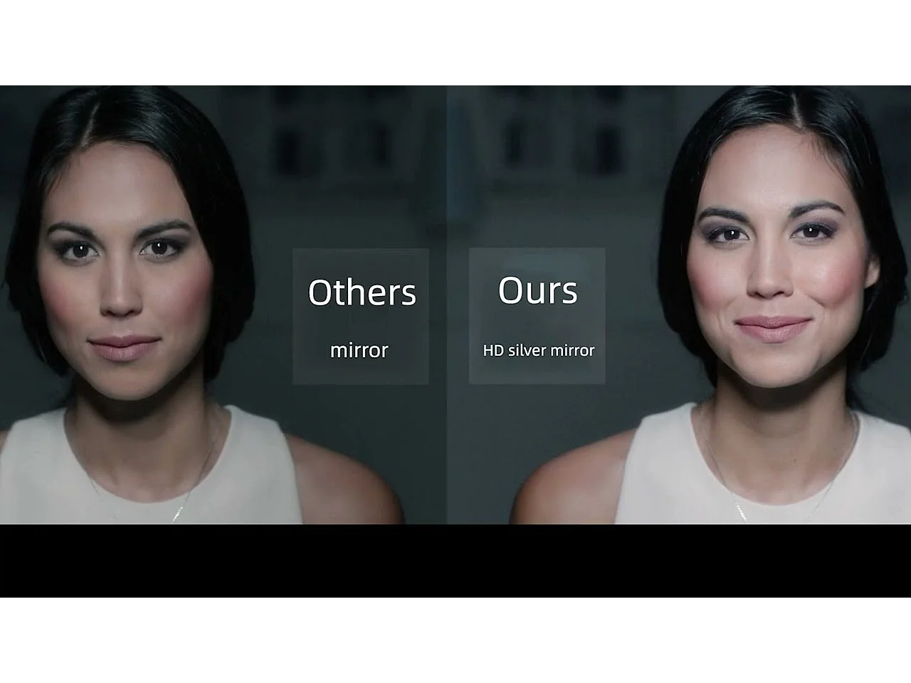 Miroir mural moderne miroir design vertical ou horizontal 66x96cm