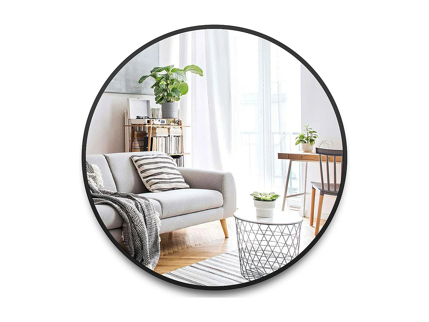 Miroir mural moderne miroir design vertical ou horizontal 66x96cm