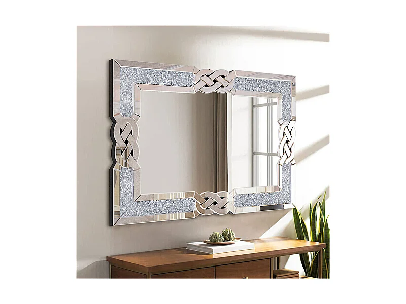 Großer Dekospiegel Wohnzimmer rechteckig Deko Wandspiegel Designer Wandspiegel 100x70cm