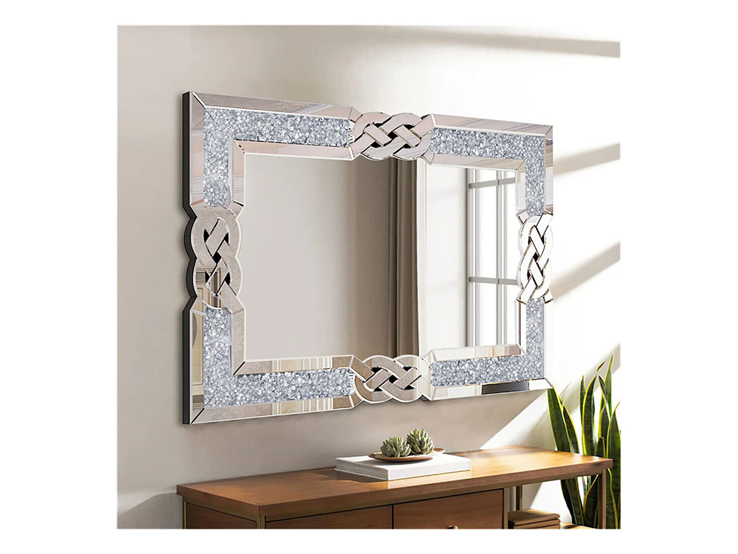 Grand miroir décoration salon miroir mural décoratif rectangulaire miroirs muraux design 100x70cm
