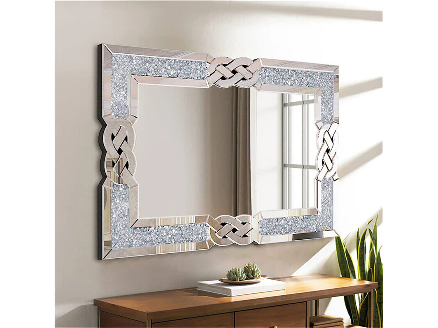 Grand miroir décoration salon miroir mural décoratif rectangulaire miroirs muraux design 100x70cm
