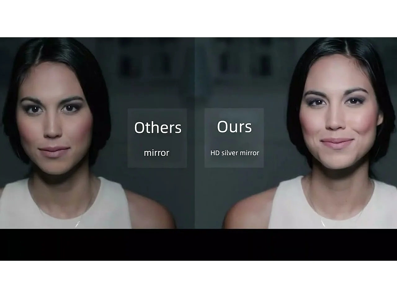 Miroir salle de bain ovale miroir mural moderne vertical ou horizontal 100x50cm