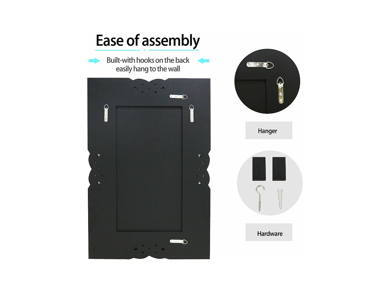 Großer Spiegel Dekoration rechteckiger dekorativer Wandspiegel Wandspiegel Designrahmen für Zuhause 90x60cm