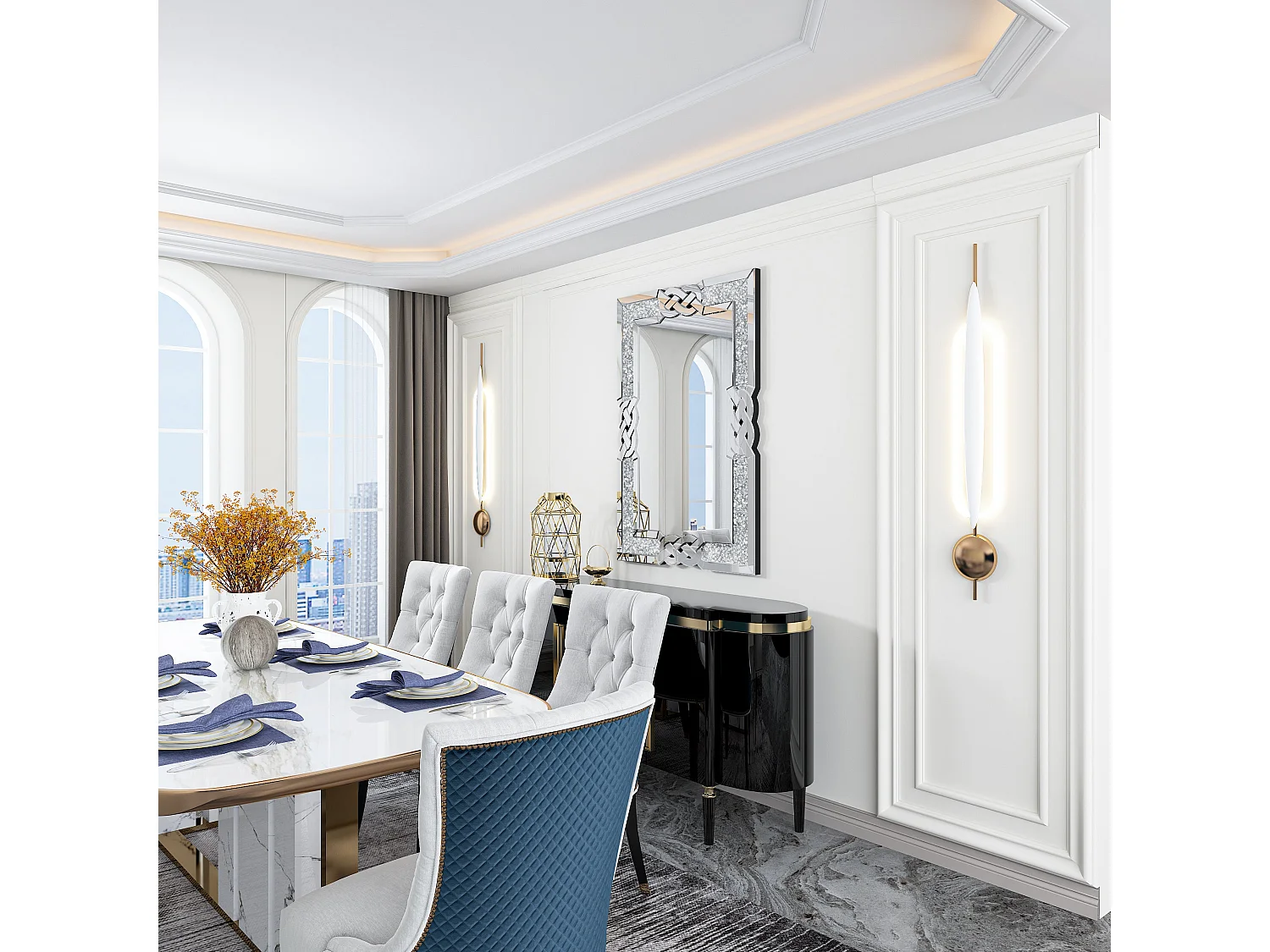 Grand miroir décoration miroir mural décoratif rectangulaire miroirs muraux design cadre pour maison 90x60cm