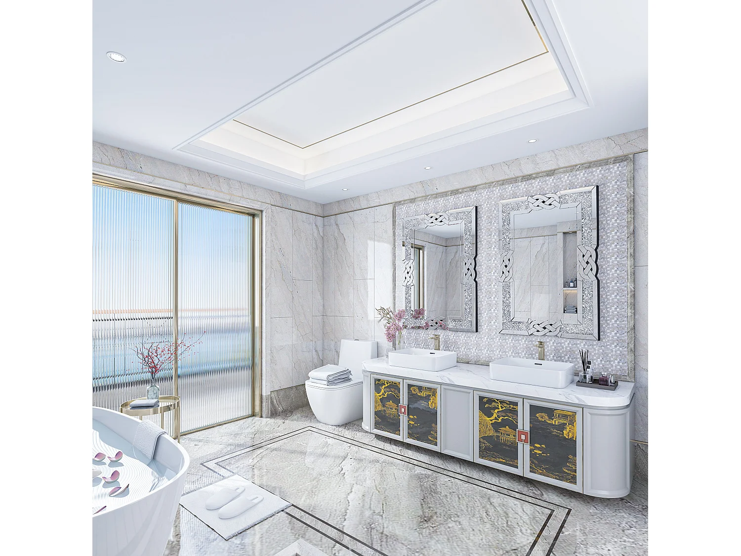 Grand miroir décoration miroir mural décoratif rectangulaire miroirs muraux design cadre pour maison 90x60cm